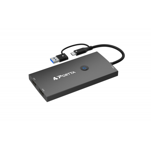 USB-A/C to Dual HDMI Adapter w/PD100W